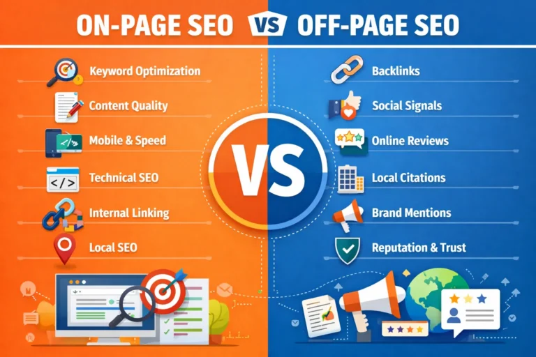 Read more about the article On-Page vs. Off-Page SEO: What Your Business Should Focus On